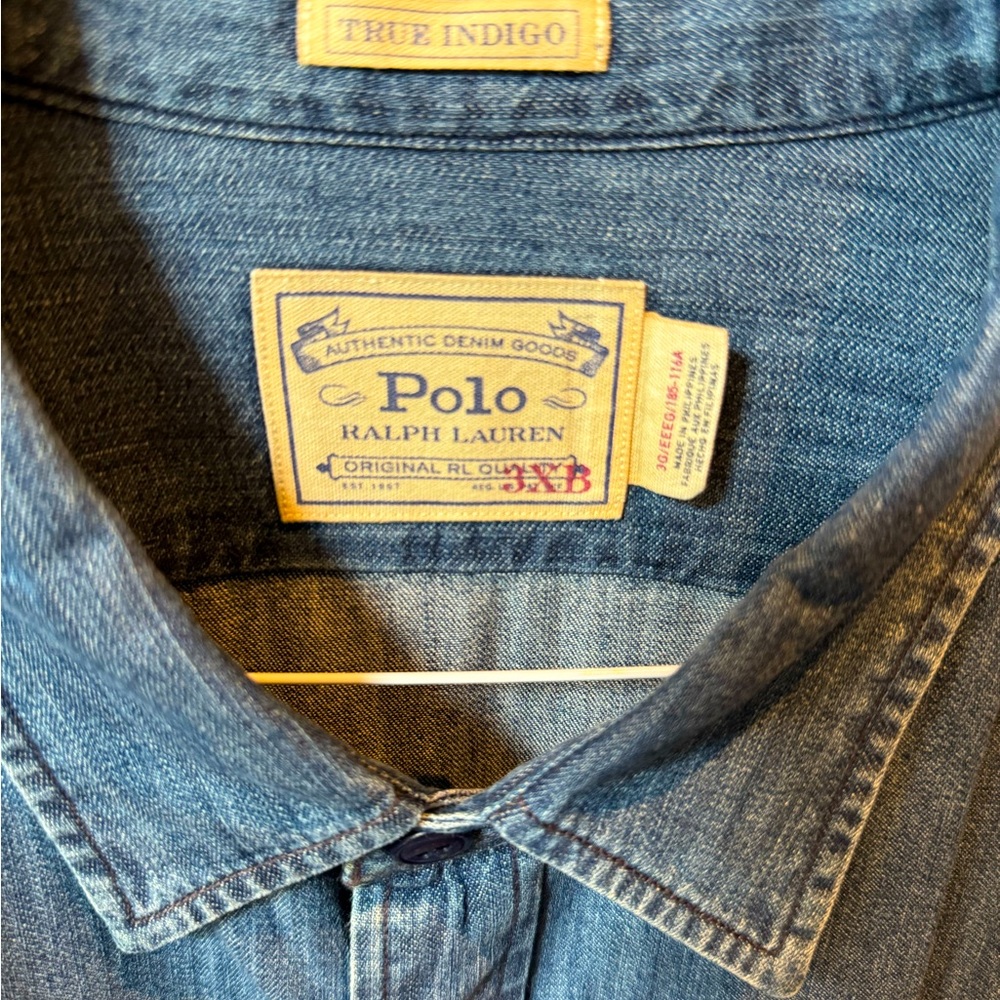 Ralph Lauren Big & Tall 3X chambray long sleeved shirt